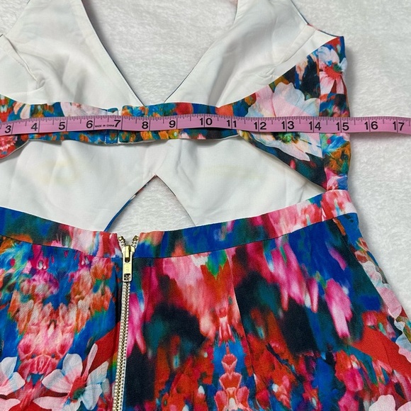 NBD WOMENS Summer Cut out Colorful Floral Halter Romper - Picture 6 of 14